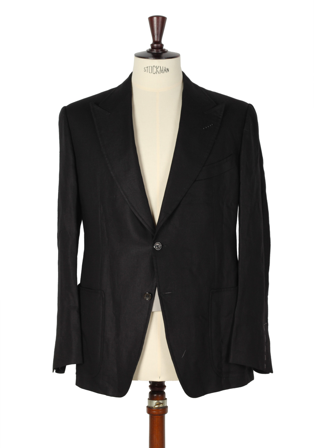 TOM FORD Spencer Black Sport Coat Size 56 / 46R U.S. Linen Base D | Costume Limité