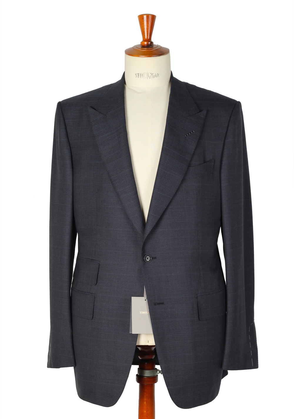 TOM FORD Blue Suit Size 52L / 42L U.S. Wool Silk Fit A | Costume Limité