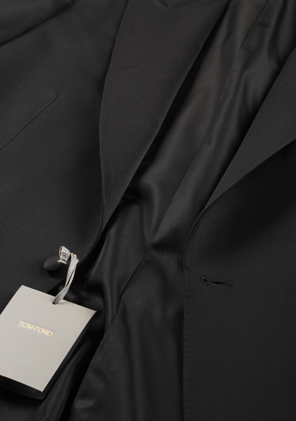 TOM FORD Windsor Black Tuxedo Suit Smoking Size 56L / 46L U.S. Base A | Costume Limité