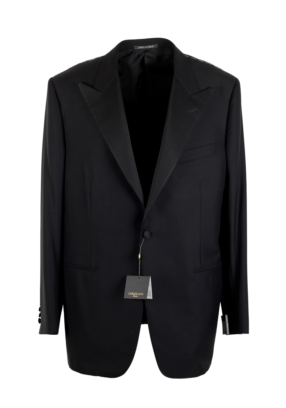 Corneliani Black Tuxedo Sport Coat Size 56L / 46L U.S. Super 140s ...