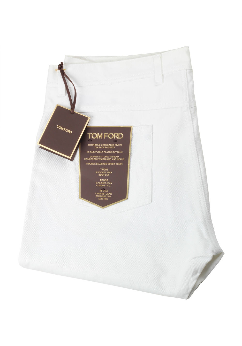 TOM FORD White Jeans TFD002 Size 66 / 50 U.S. | Costume Limité
