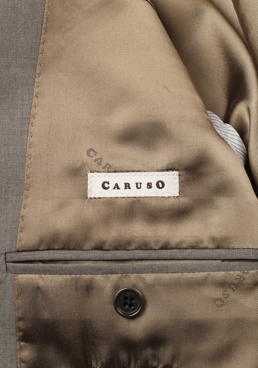 Caruso Sport Coat Size 46 / 36R U.S. Wool Linen Silk | Costume Limité