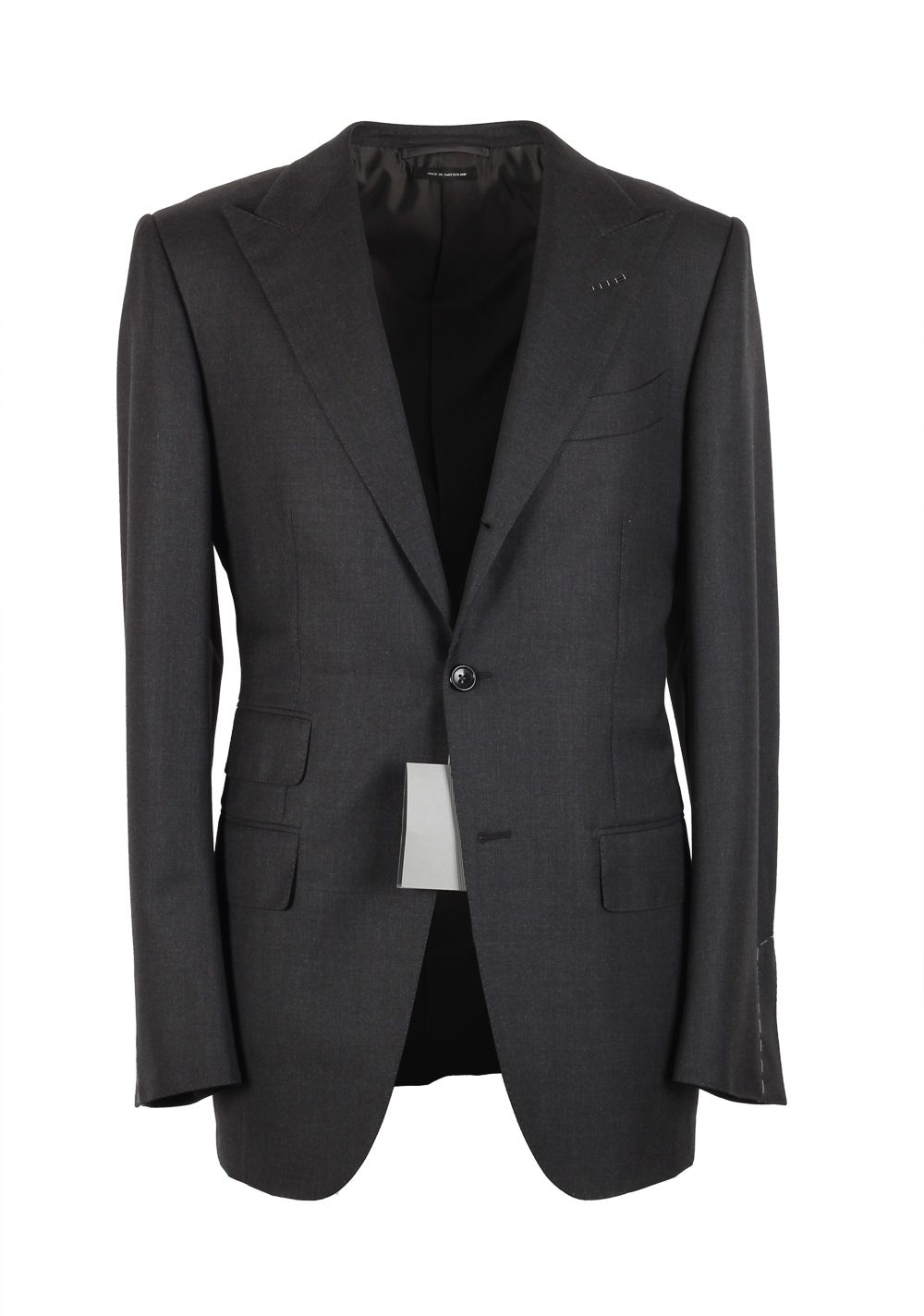 TOM FORD Regency Solid Gray Suit Size 48 / 38R U.S. Wool Base B ...