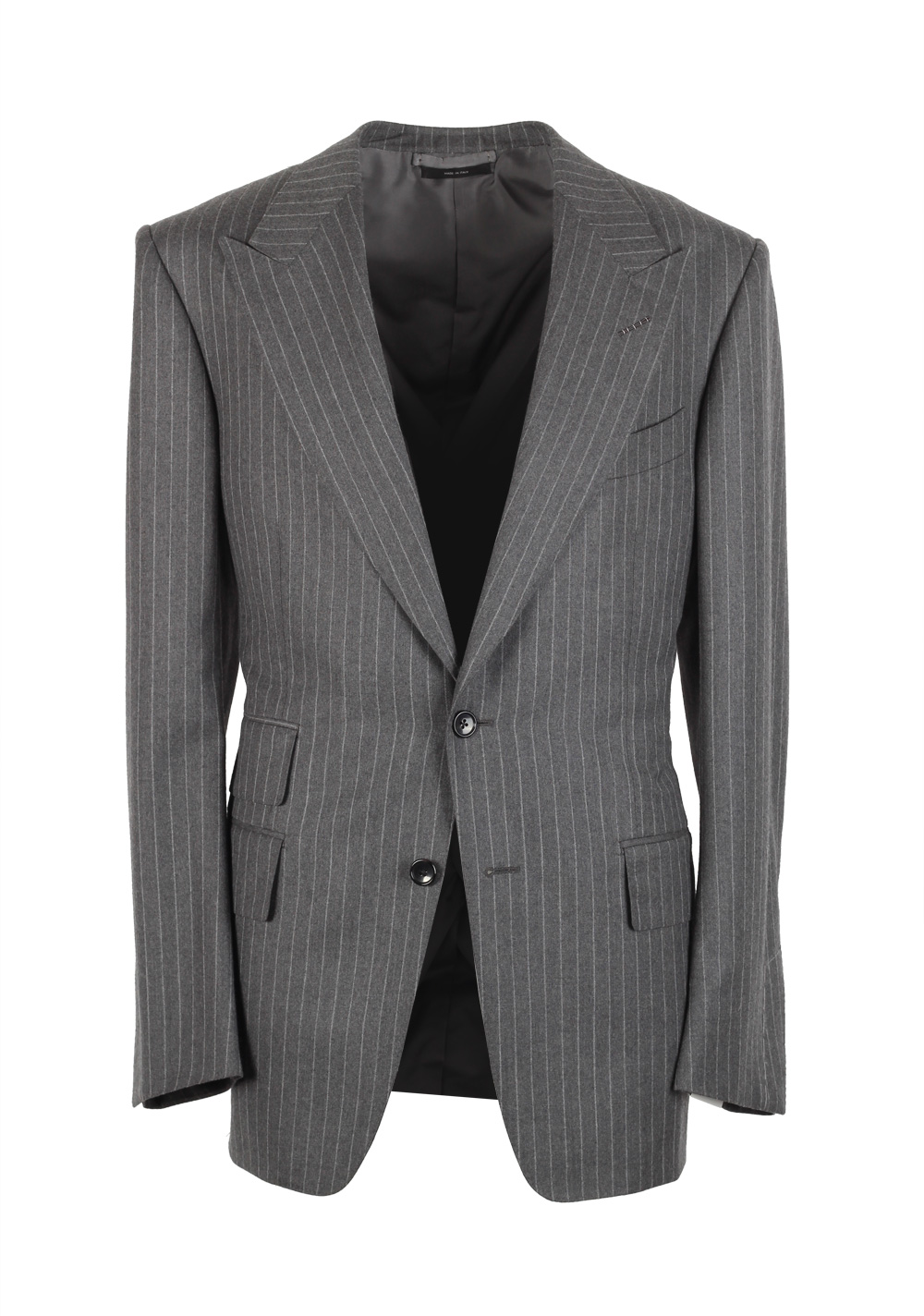 TOM FORD Windsor Gray Pinstripe Suit Size 50 / 40R U.S. Wool Silk Fit A | Costume Limité