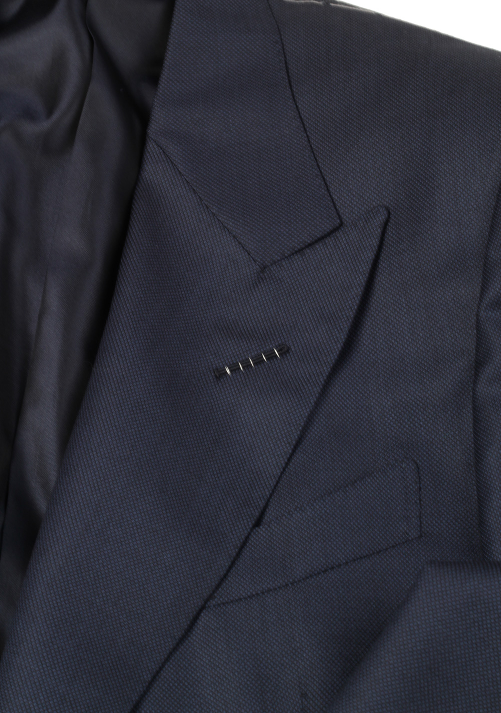 TOM FORD Birdseye Blue Suit Size 50 / 40R U.S. Wool Fit A | Costume Limité