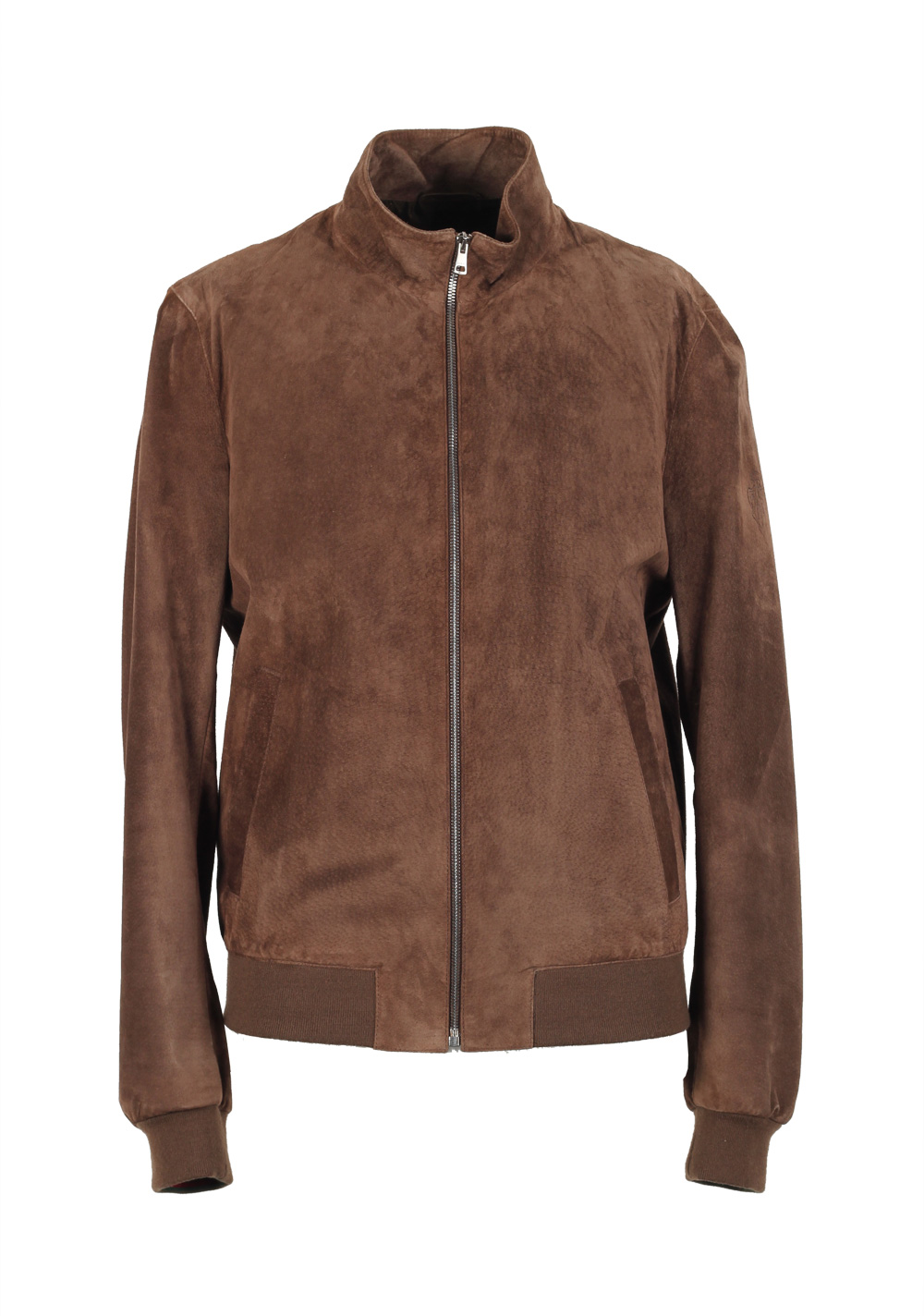 Gucci Brown Leather Bomber Jacket Coat Size 48 / 38R U.S. | Costume Limité