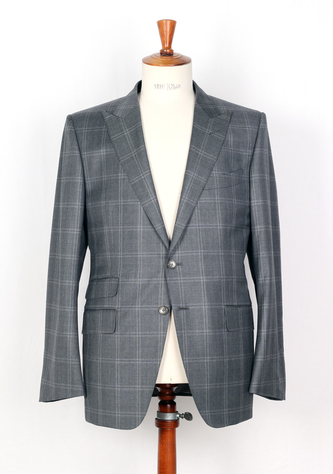TOM FORD Suit Size 52 / 42R U.S. Wool Check | Costume Limité