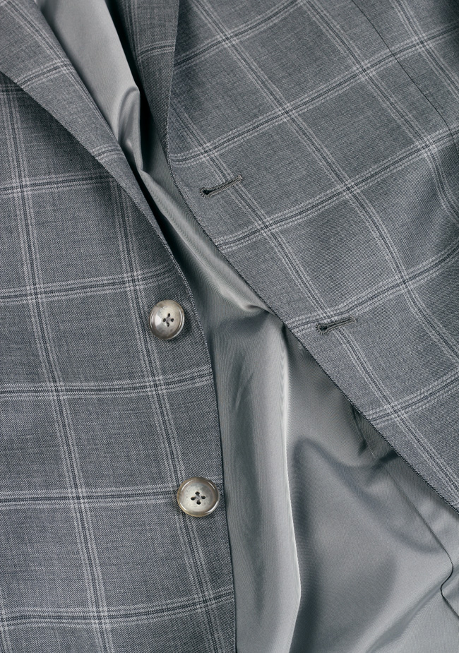 TOM FORD Suit Size 52 / 42R U.S. Wool Check | Costume Limité