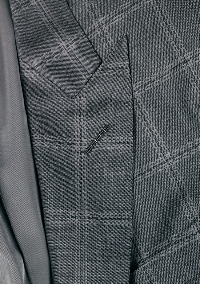 TOM FORD Suit Size 52 / 42R U.S. Wool Check | Costume Limité