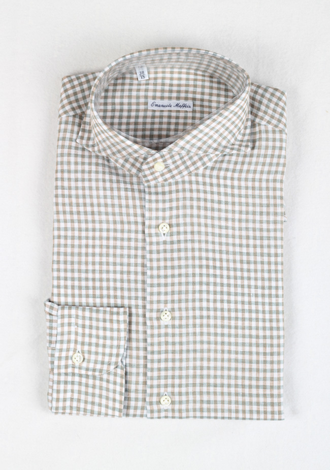 Maffeis 100% Linen Shirt Size 38 / 15 U.S.
