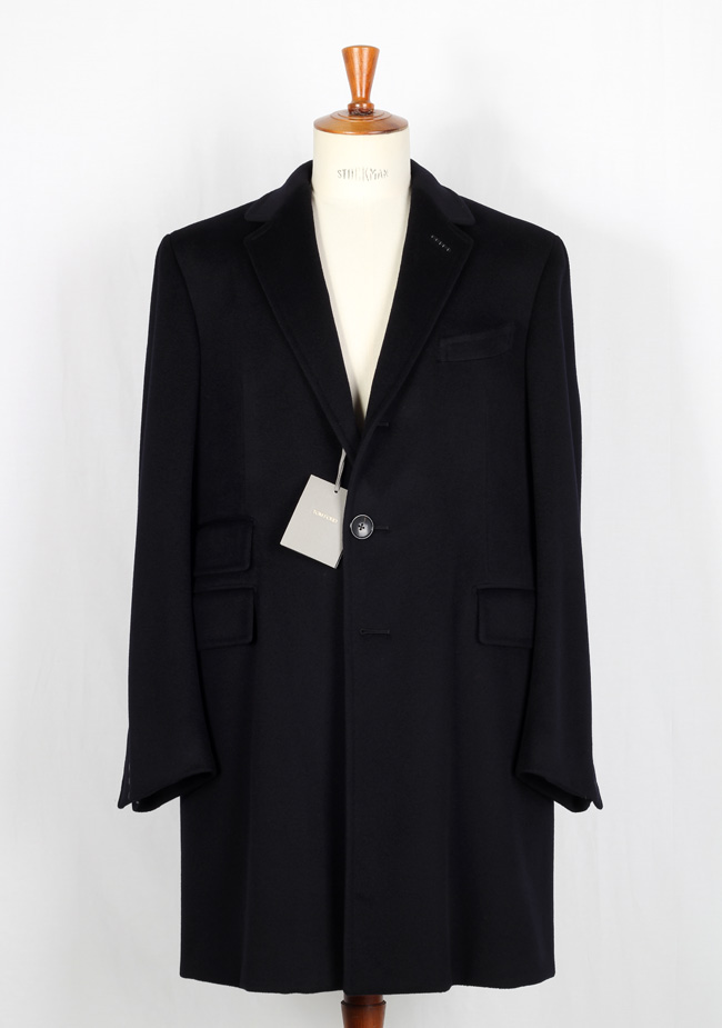 TOM FORD Navy Over Coat Size 54 / 44R U.S. Outerwear Wool | Costume Limité