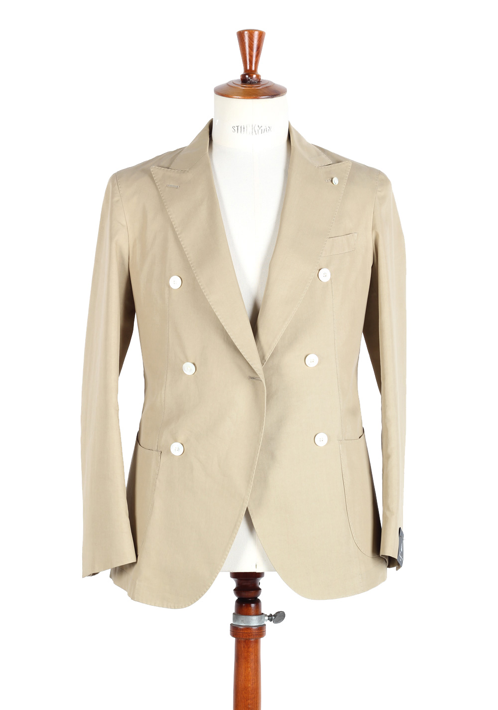 Finamore Double Breasted Sport Coat Size 46 36R Cotton Costume Limite