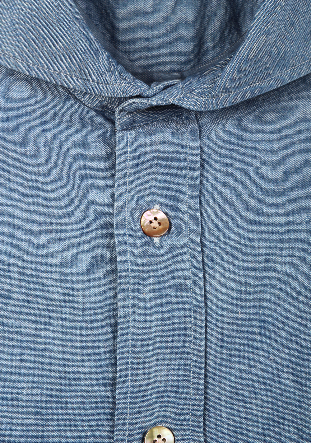 Mazzarelli Denim Shirt Size 42 / 16,5 U.S. In Cotton | Costume Limité