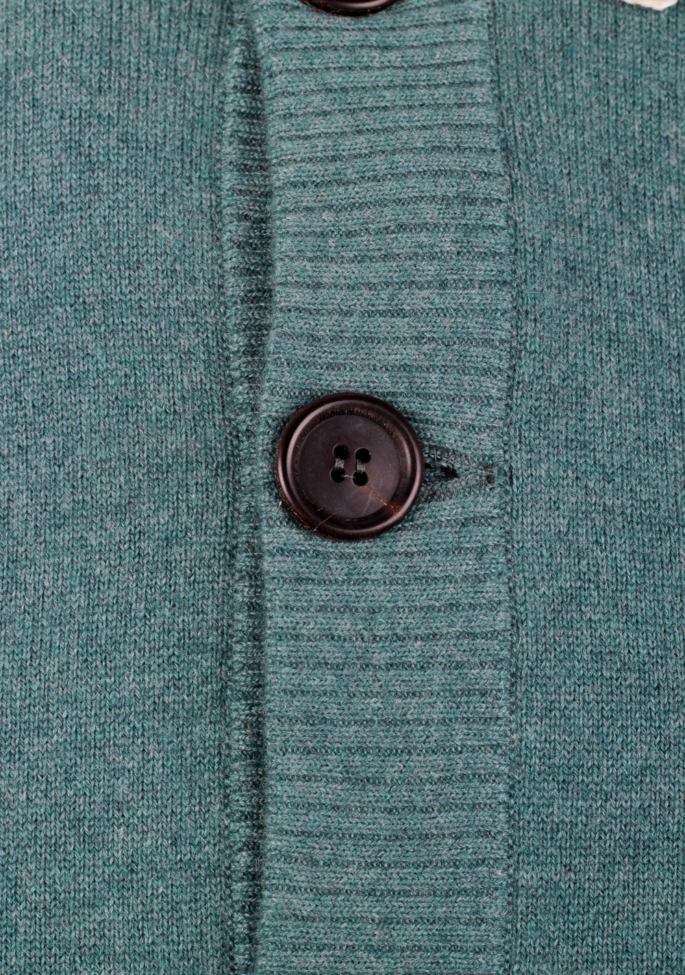 Cucinelli Cardigan Size 48 / 38R U.S. Green 100% Cashmere | Costume Limité