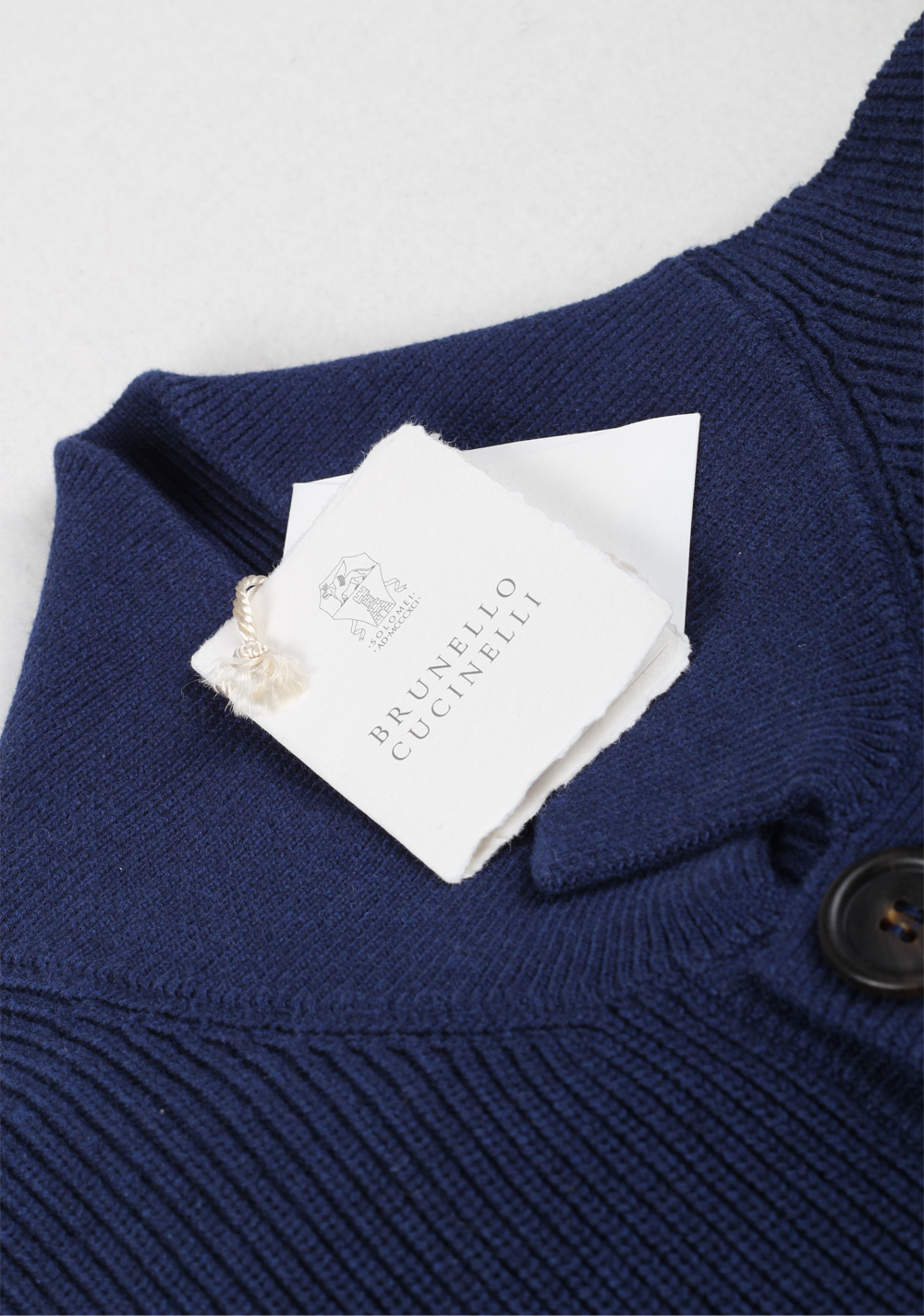 Cucinelli Cardigan Vest Size 58 / 48R U.S. Navy Cotton – image 2