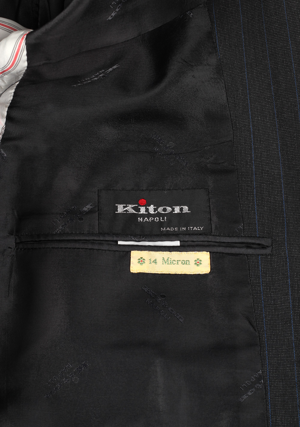 Kiton Suit Size 58 / 48R U.S. Blanc Blu 14 Micron Super 180S | Costume Limité