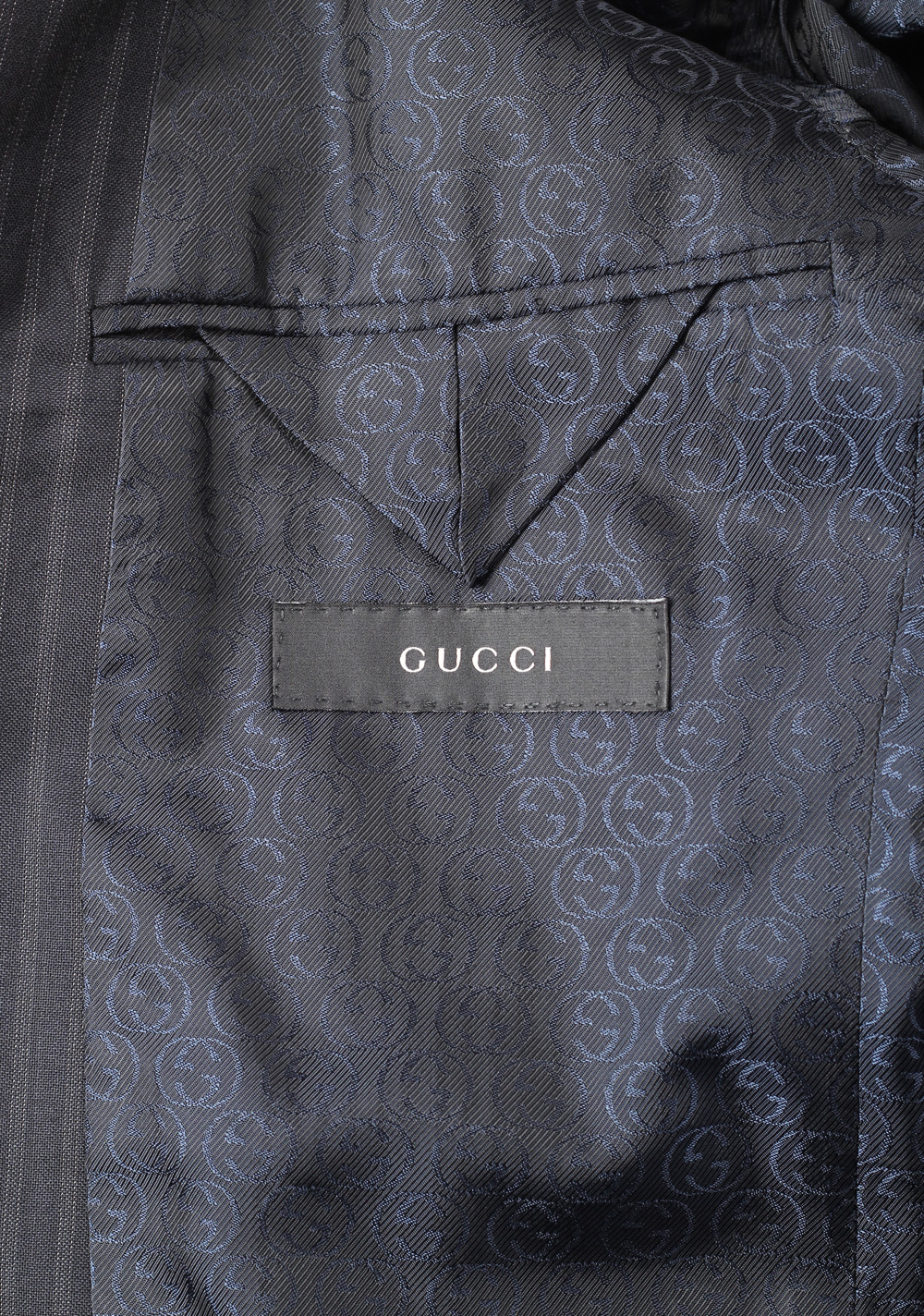 Gucci Navy Suit Size 44 / 34R U.S. Wool | Costume Limité
