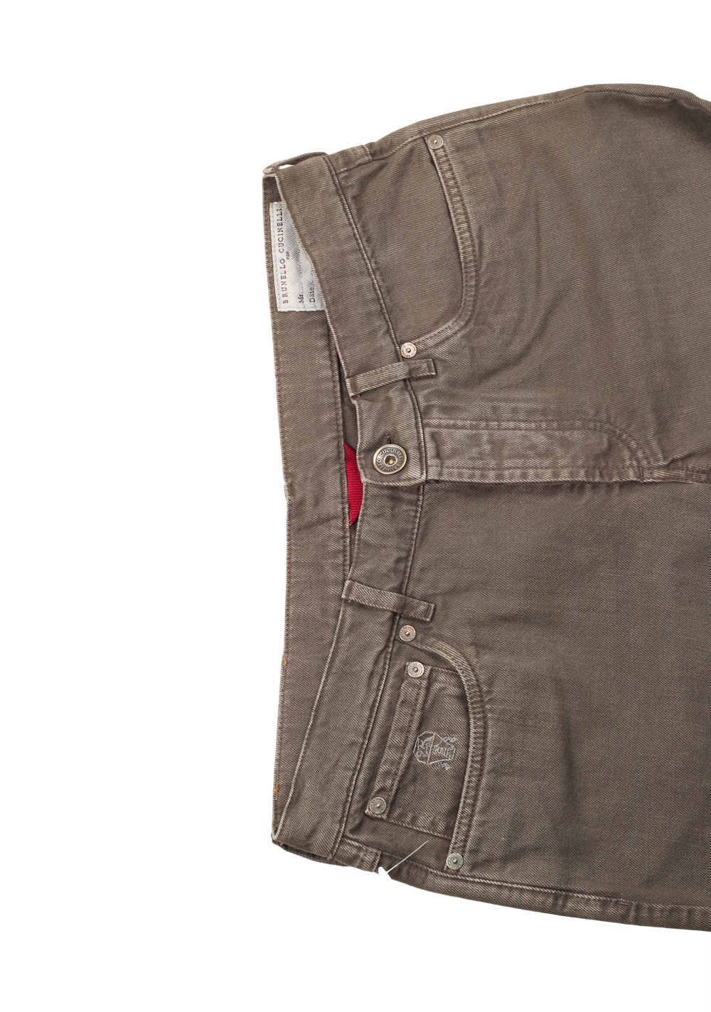 Brunello Cucinelli Brownish Green Jeans Trousers Size 48 / 32 U.S. | Costume Limité