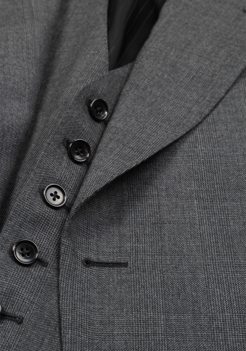 TOM FORD Shelton Gray Checked 3 Piece Suit Size 46 / 36R U.S. Wool – image 3
