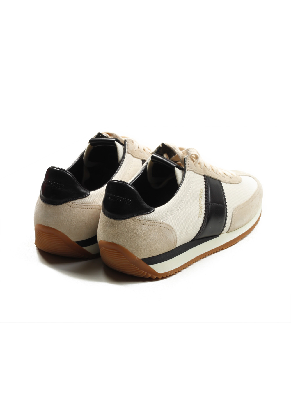 TOM FORD Orford Colorblock Suede White Black Trainer Sneaker Shoes Size 8 UK / 9 U.S. | Costume Limité