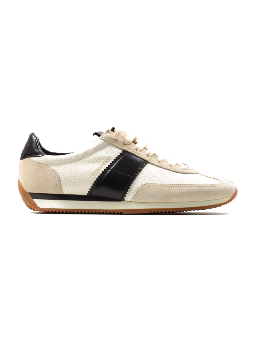 TOM FORD Orford Colorblock Suede White Black Trainer Sneaker Shoes Size 8 UK / 9 U.S. | Costume Limité