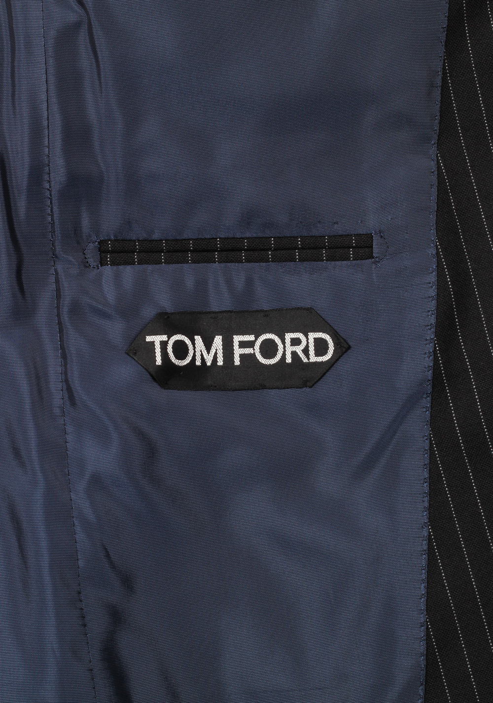 TOM FORD Striped Charcoal 3 Piece Suit Size 48 / 38R U.S. Wool Basic Base E | Costume Limité