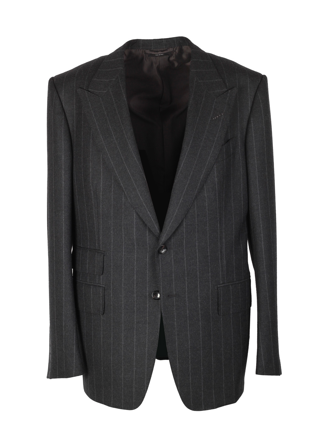 TOM FORD Spencer Striped Gray Suit Size 54 / 44R U.S. Wool Fit D | Costume Limité
