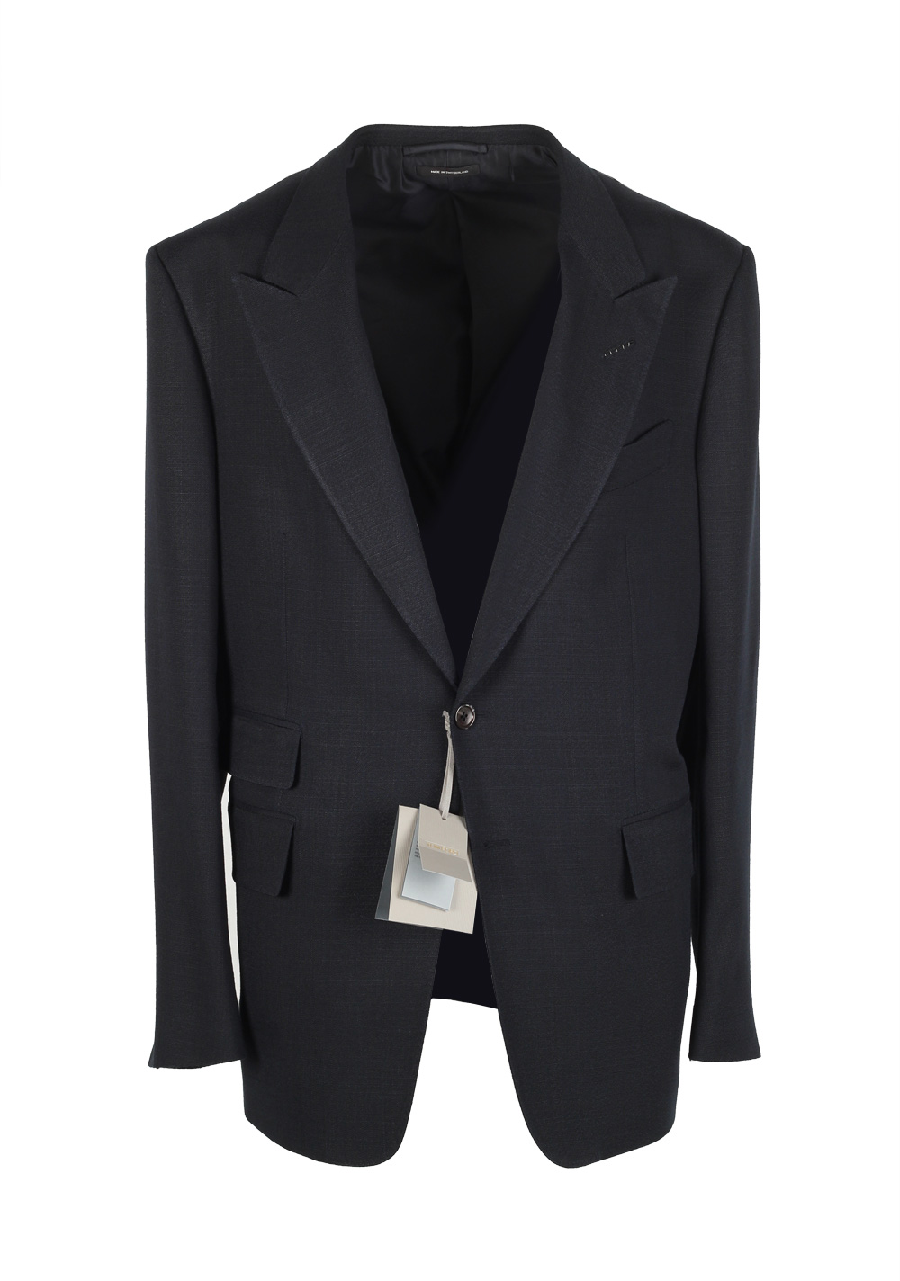 TOM FORD Shelton Navy Sport Coat Size 54 / 44R U.S. Rayon Silk Lining