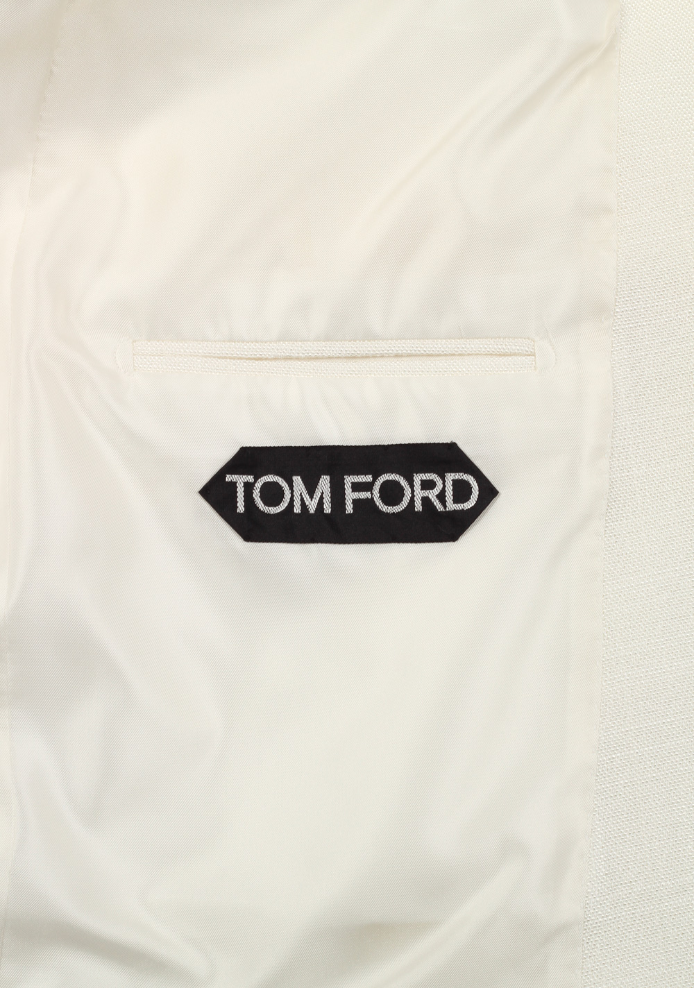 TOM FORD Shelton Off White Sport Coat Size 54 / 44R U.S. Rayon Silk Lining | Costume Limité