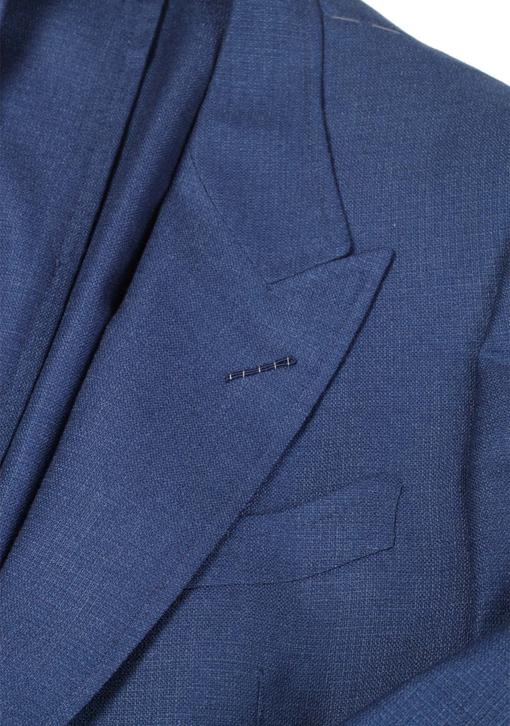 TOM FORD Shelton Blue Sport Coat Size 54 / 44R U.S. Wool Silk And Silk Lining | Costume Limité