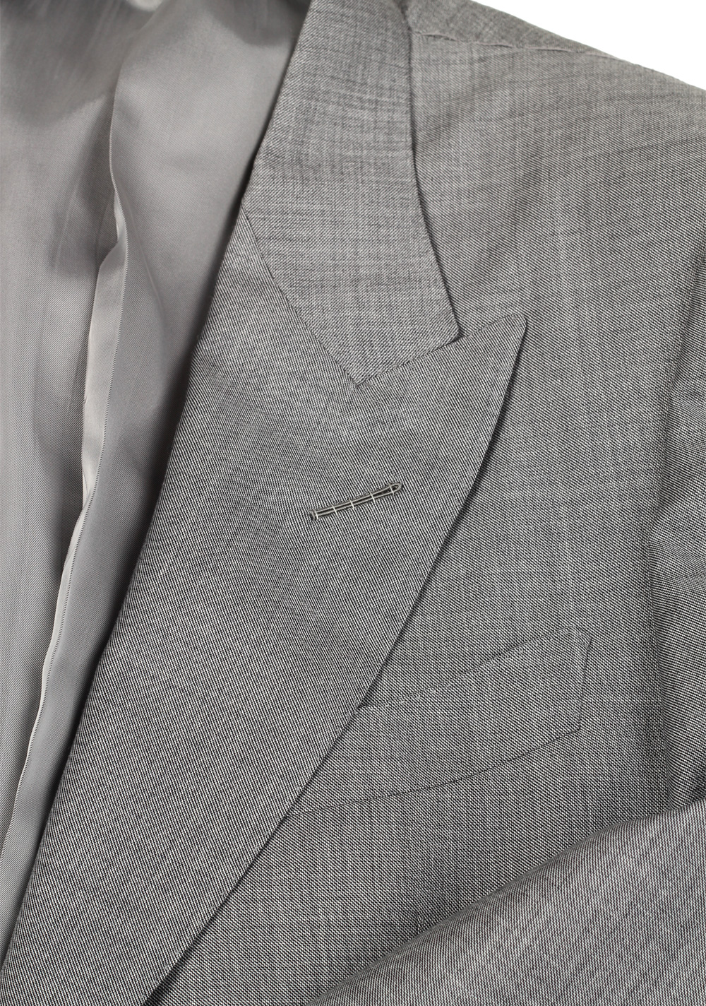 TOM FORD Shelton Sharkskin Light Gray Suit Size 50 / 40R U.S. Wool | Costume Limité