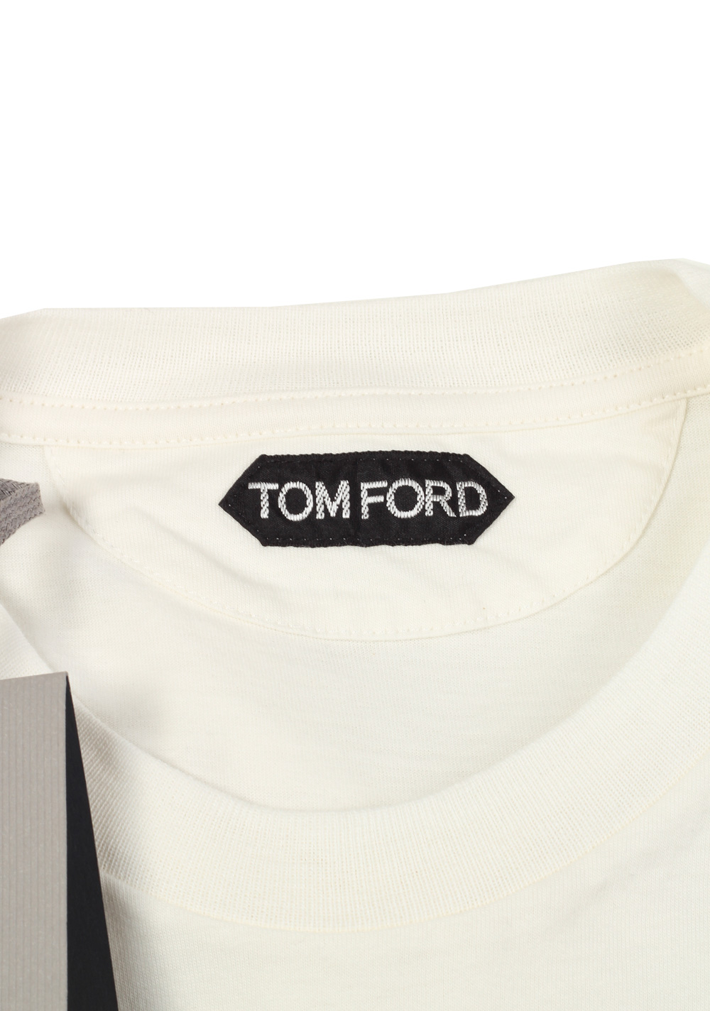 TOM FORD Crew Neck Off White Tee Shirt Size 52 / 42R U.S. | Costume Limité