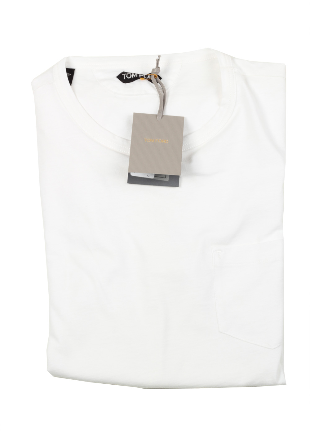 TOM FORD Crew Neck White Tee Shirt Size 52 / 42R U.S. | Costume Limité