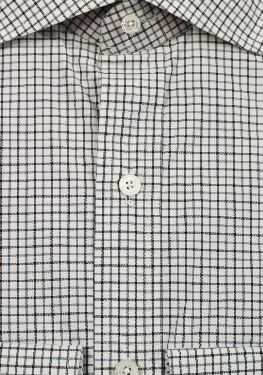 TOM FORD Checked White Blue Shirt Size 40 / 15,75 U.S. | Costume Limité