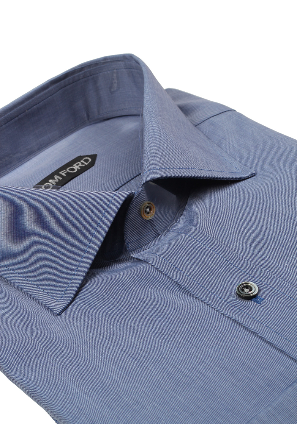 TOM FORD Patterned Blue Shirt Size 44 / 17,5 U.S. | Costume Limité