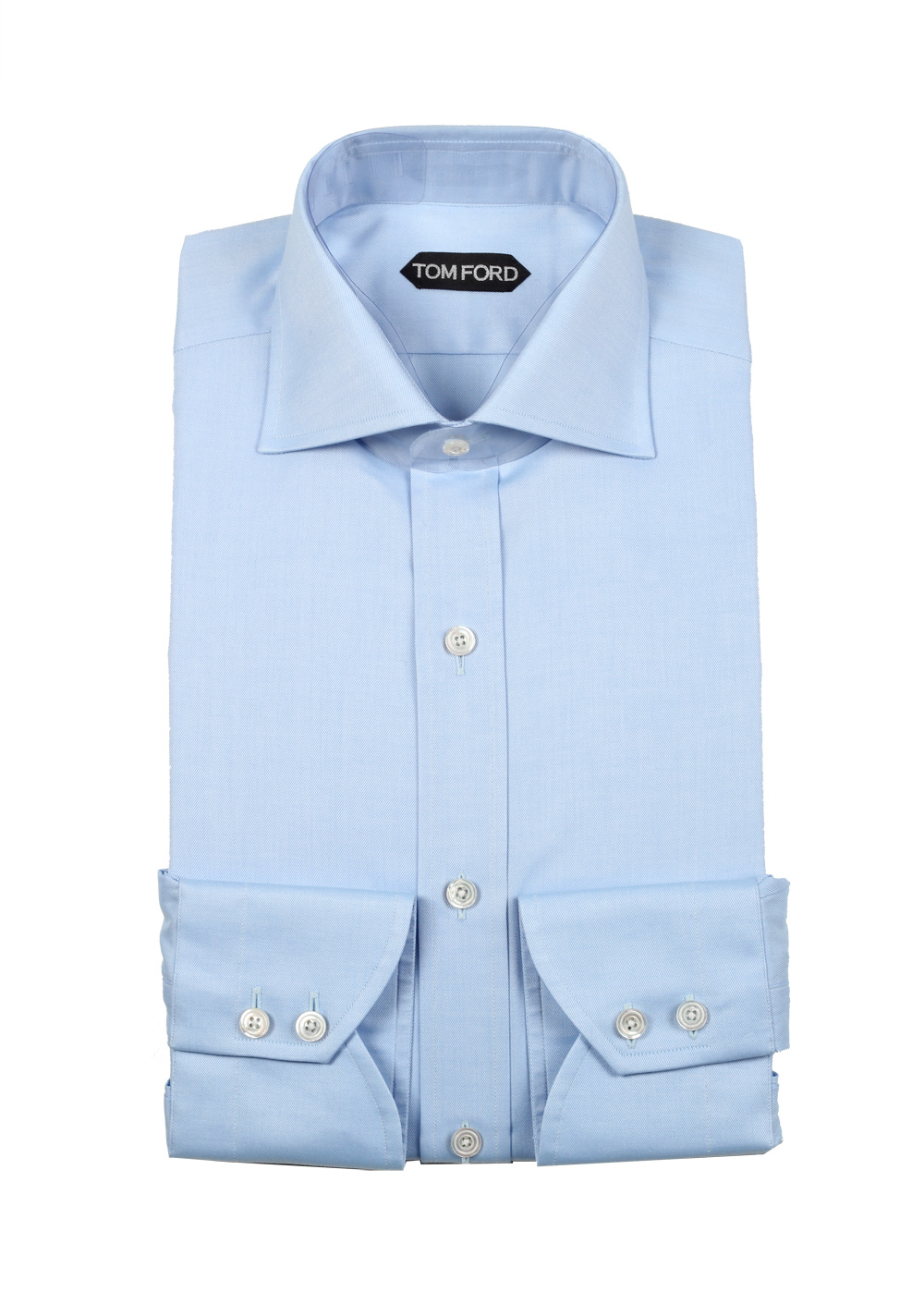TOM FORD Solid Blue Shirt Size 39 / 15,5 U.S. | Costume Limité