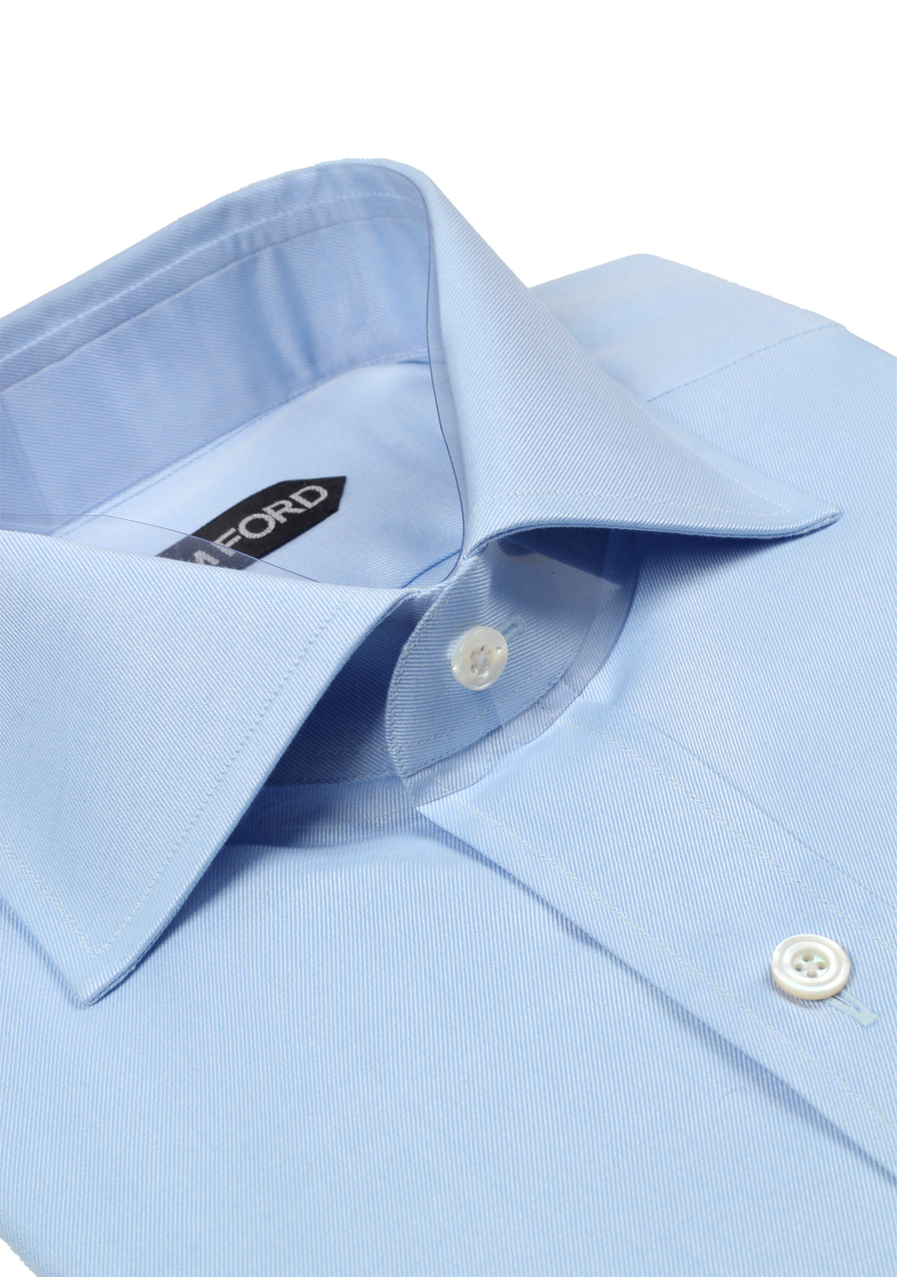 TOM FORD Solid Blue Shirt Size 39 / 15,5 U.S. | Costume Limité