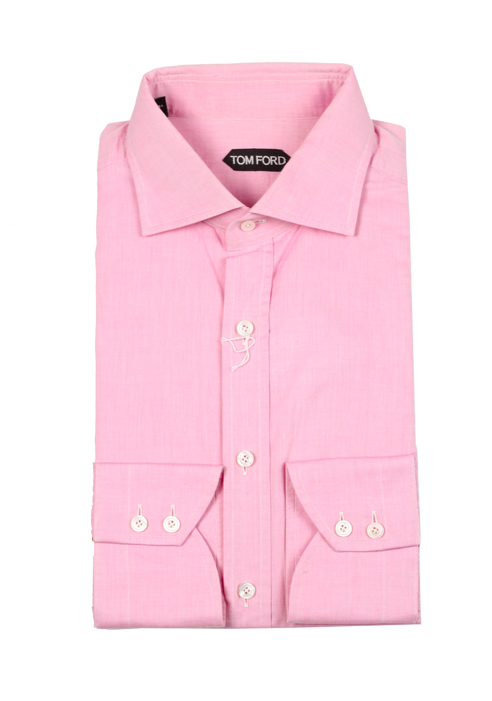 TOM FORD Solid Pink Shirt Size 43 / 17 U.S. | Costume Limité