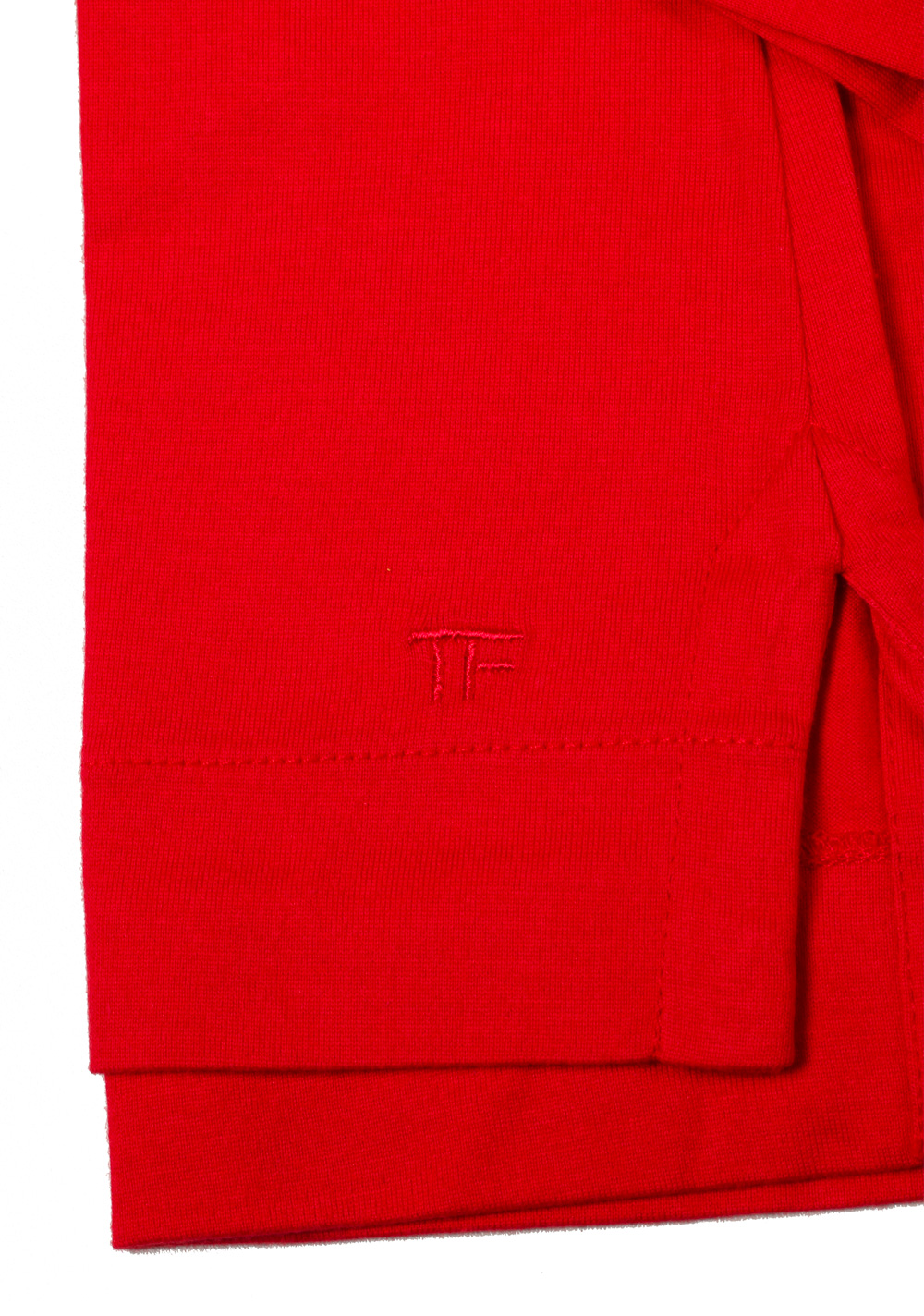 TOM FORD Red Long Sleeve Polo Shirt Size 50 / 40R U.S. | Costume Limité