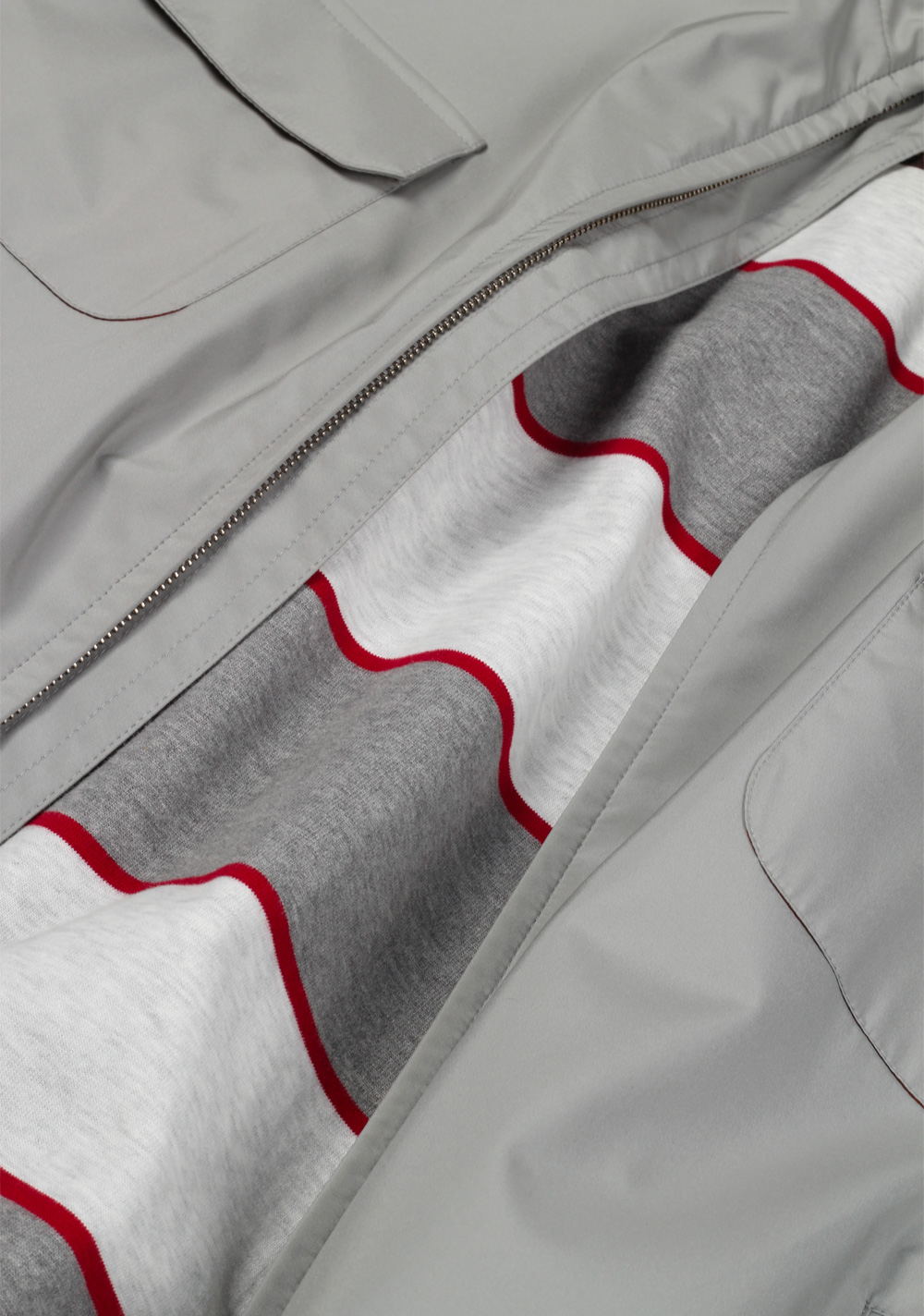 Loro Piana Gray Bomber Jack Storm System Coat Size M Medium Outerwear | Costume Limité