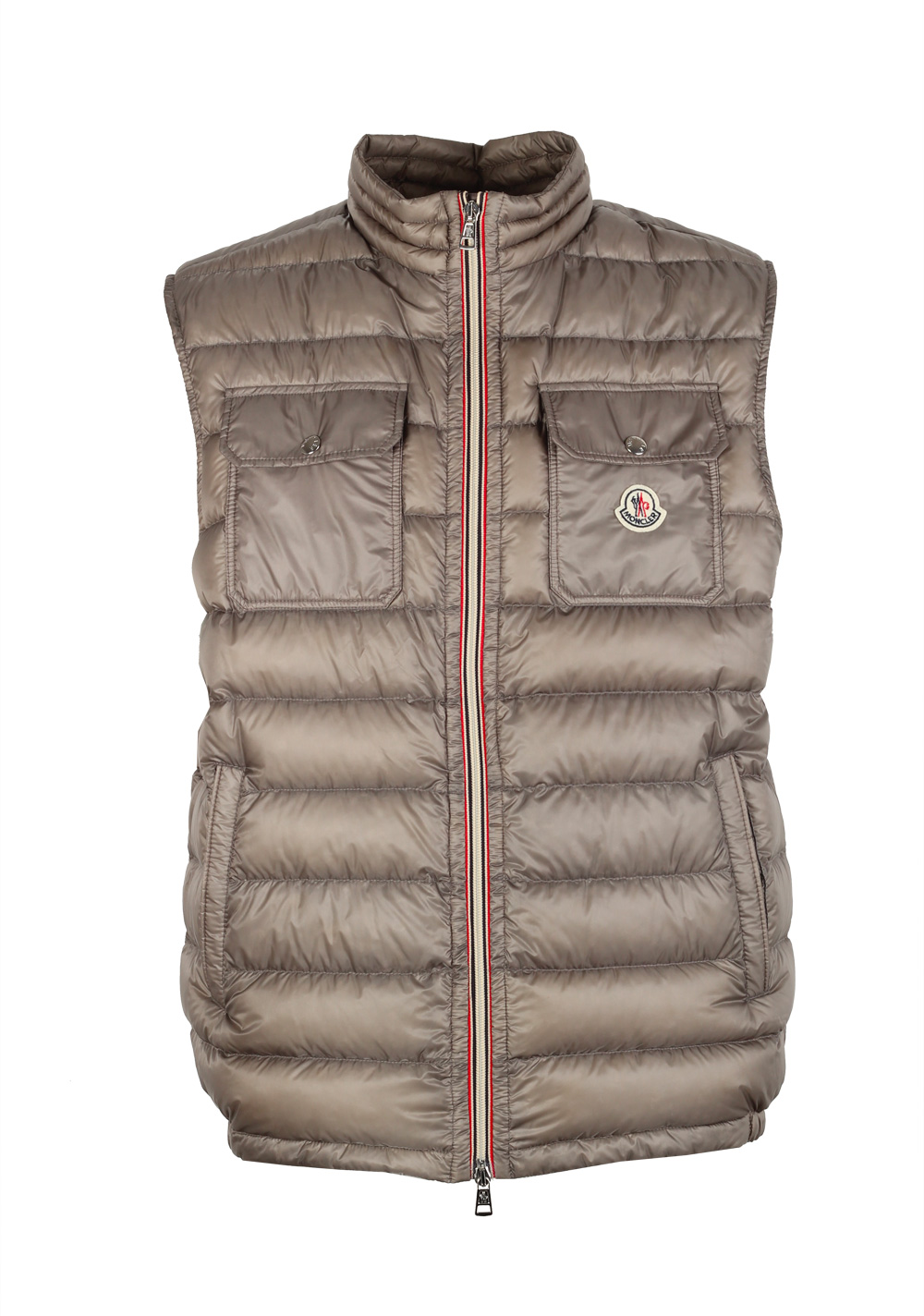 Moncler Taupe ACHILLE Quilted Padded Gilet Vest Size 3 / M / 50 / 40 U.S. | Costume Limité