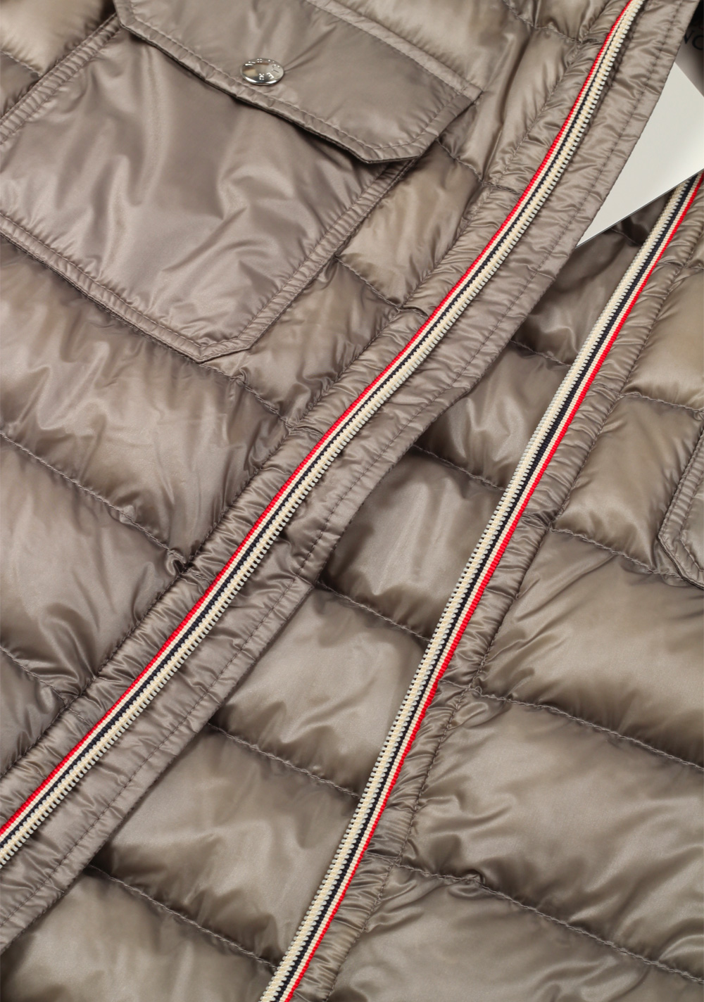 Moncler Taupe ACHILLE Quilted Padded Gilet Vest Size 5 / XL / 54 / 44 U.S. | Costume Limité