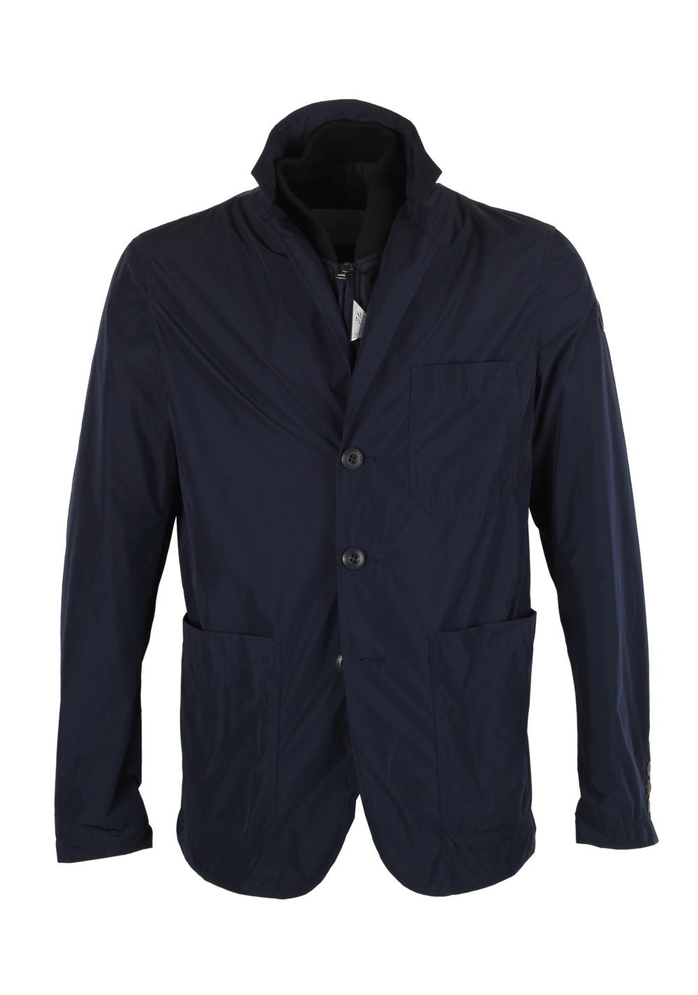 Moncler Navy TITIEN Rain Coat Blazer Size 7 / XXL / 58 / 48 U.S. | Costume Limité