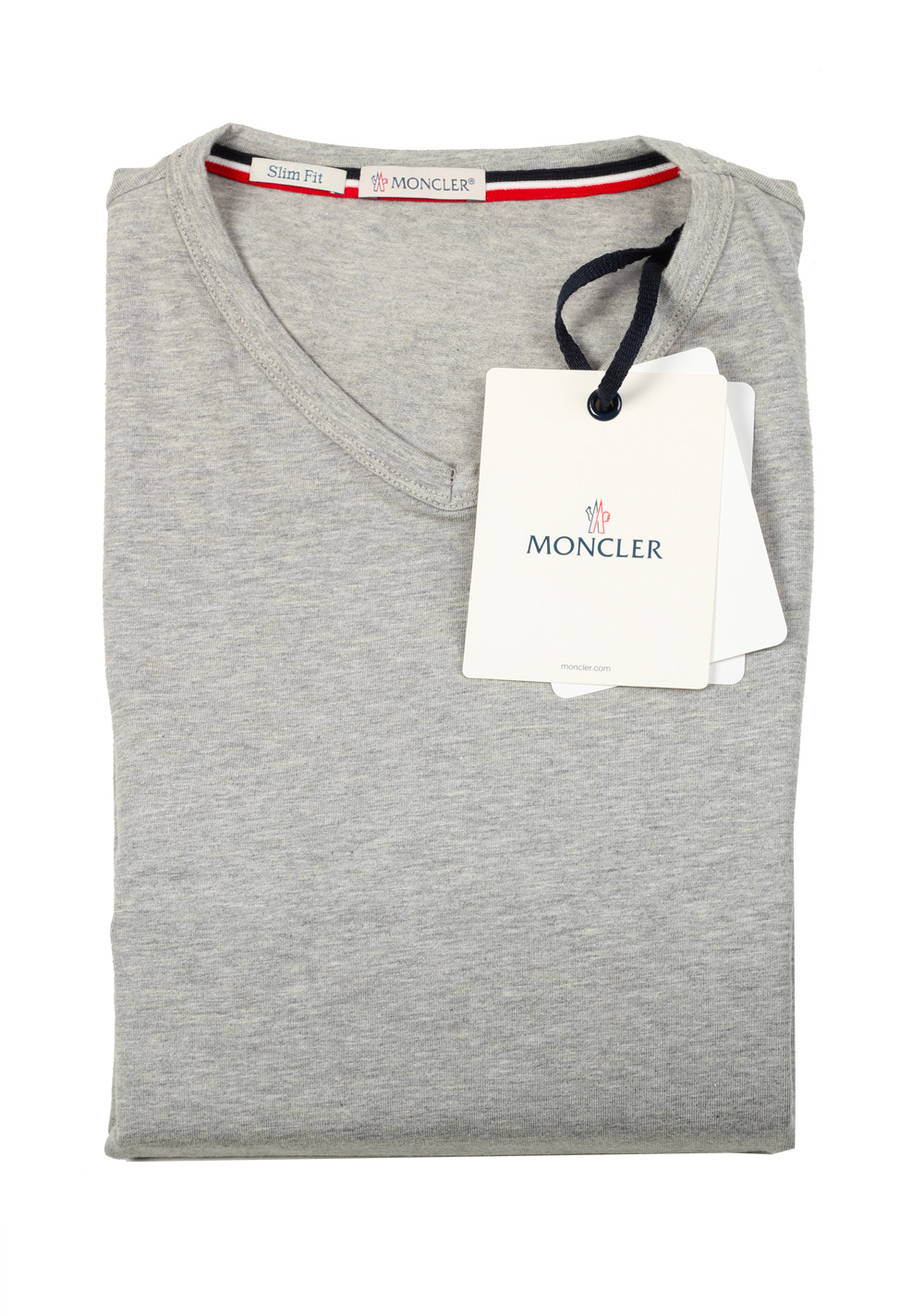 Moncler V Neck Tee Shirt Size L / 40R U.S. Gray | Costume Limité