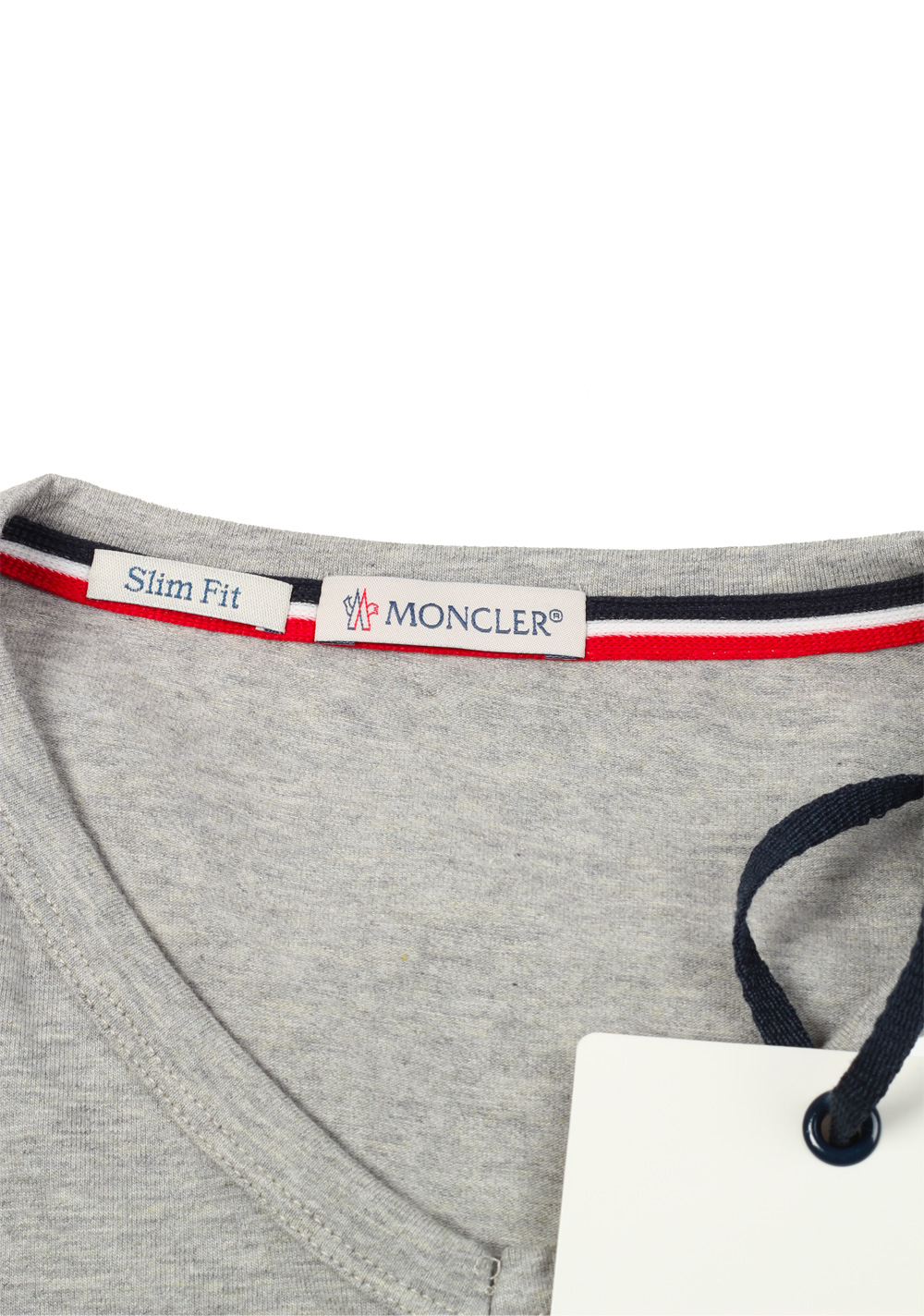 Moncler V Neck Tee Shirt Size L / 40R U.S. Gray | Costume Limité