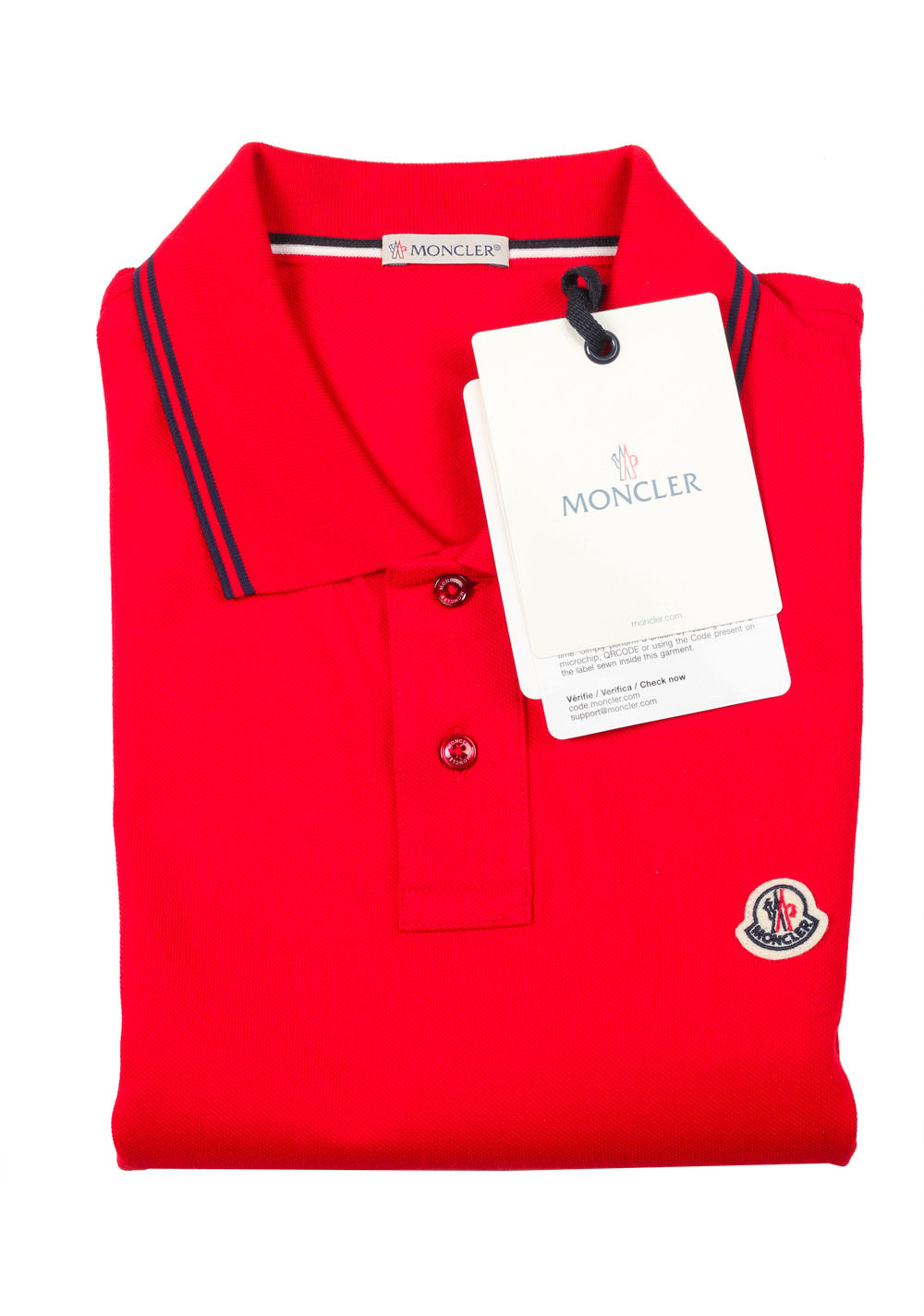 Moncler Red Polo Shirt Size L / 40R U.S. | Costume Limité