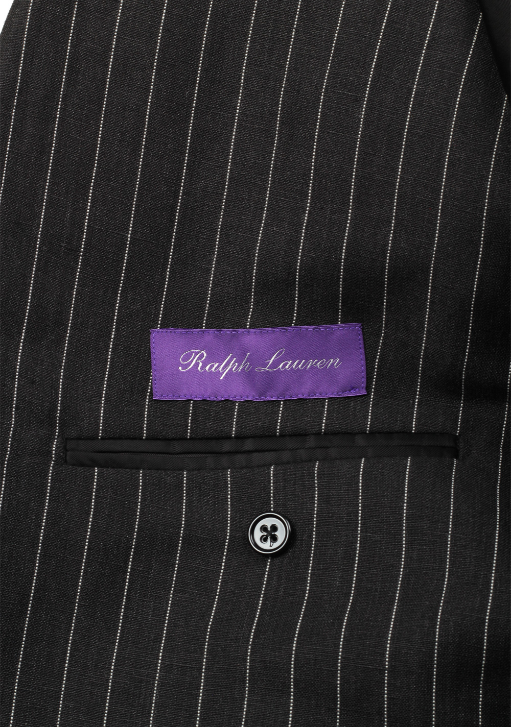 Ralph Lauren Purple Label Charcoal Suit Size 54 / 44R U.S. In Linen Wool | Costume Limité