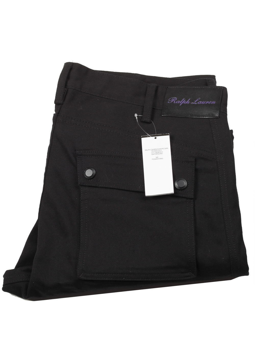 Ralph Lauren Purple Label Black Cargo Moto Jeans Size 50 / 34 U.S. | Costume Limité