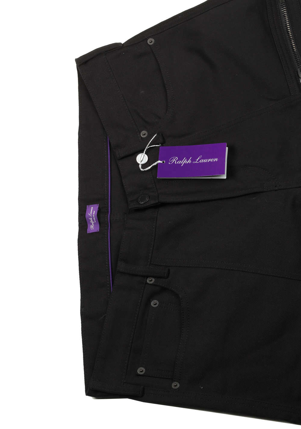Ralph Lauren Purple Label Black Cargo Moto Jeans Size 50 / 34 U.S. | Costume Limité