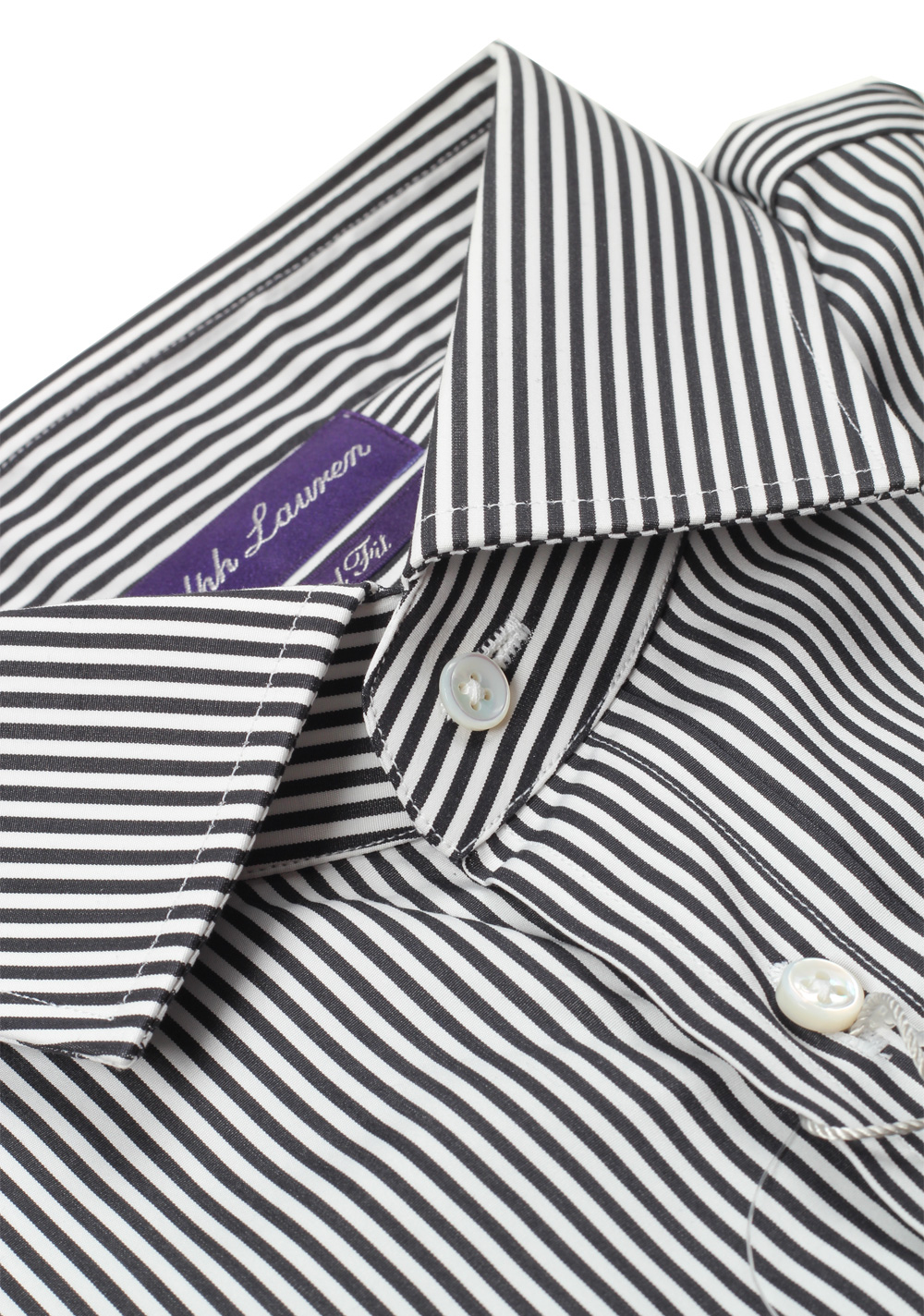 Ralph Lauren Purple Label Tailored Fit Blue Striped Shirt Size 42 / 16.5 U.S. | Costume Limité